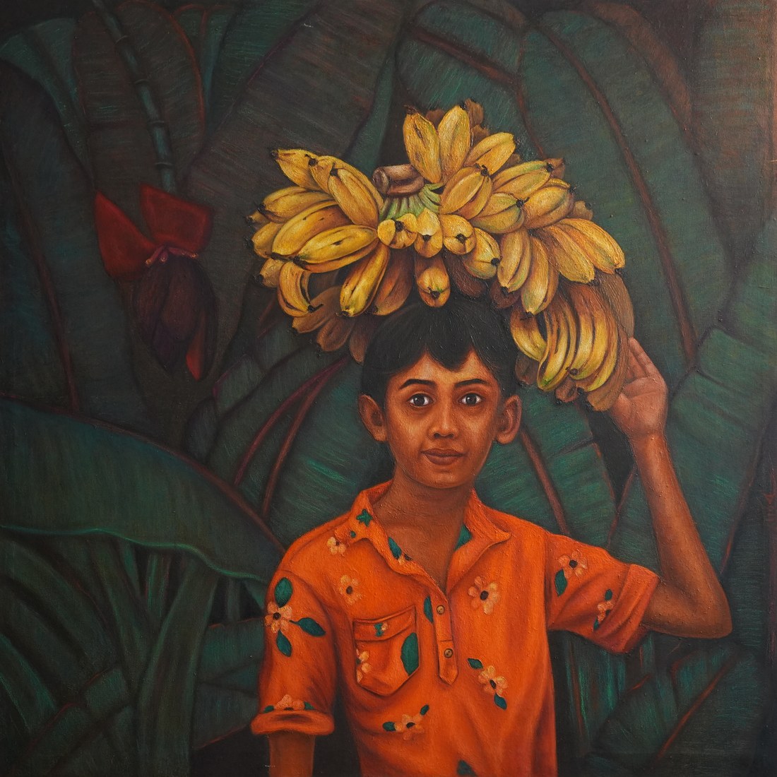 Under Canopy of Greens — oil on canvas